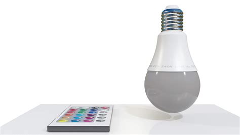 RGB Light Bulb With Remote Control - 3D Model by 3Dmae