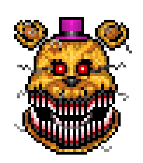 nightmare golden freddy | Pixel Art Maker