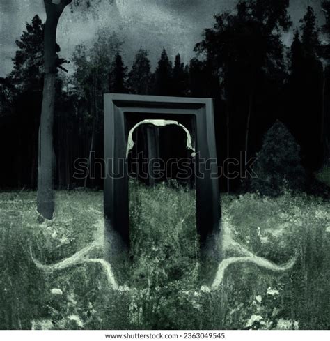 Pitch Black Portal Death Art Nouveau AI-generated image 2363049545 | Shutterstock