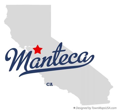 Map of Manteca, CA, California