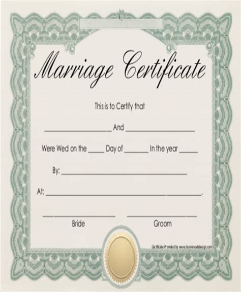 FREE 16+ Sample Marriage Certificates in PDF | MS Word