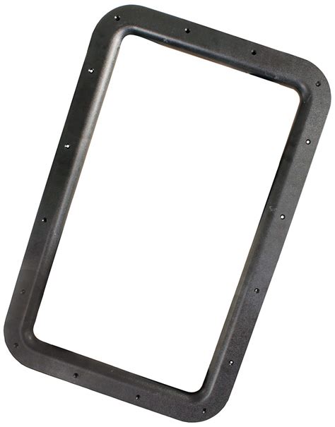 JR Products | 11021 | RV Deluxe Entry Door Window Frame Set | Black | Hanna Trailer Supply