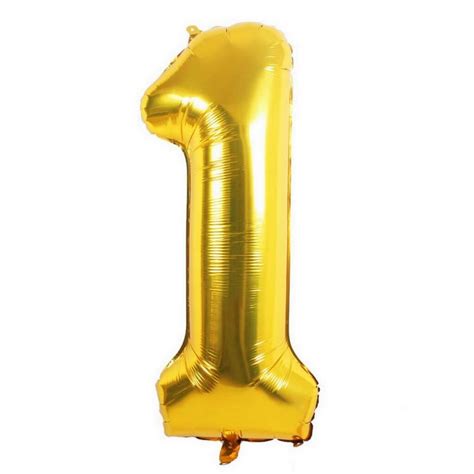 Mini Gold Foil Balloon – Number 1 | The Party Station