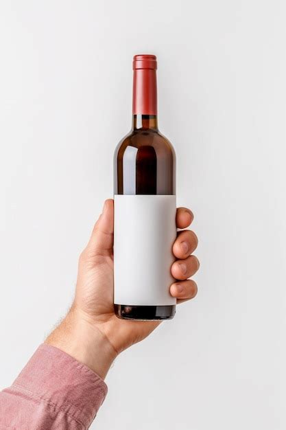 Premium AI Image | Product photo of hand with wine bottle