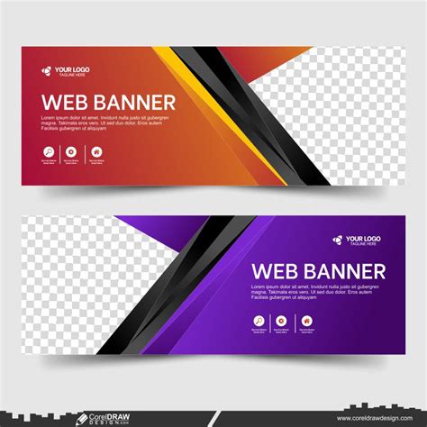 Download Web banner template design CDR | CorelDraw Design (Download Free CDR, Vector, Stock ...