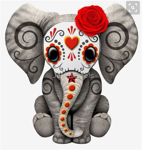 Pin by Kel S on Tattoos I Love | Elephant skull, Sugar skull art, Elephant tattoos