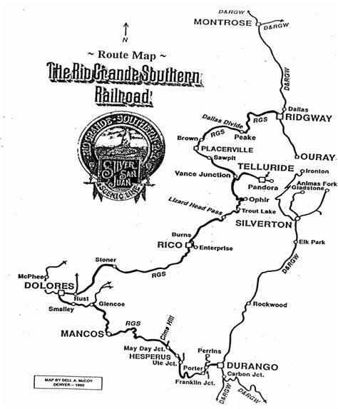 RGS Route Map — Galloping Goose Historical Society of Dolores, CO