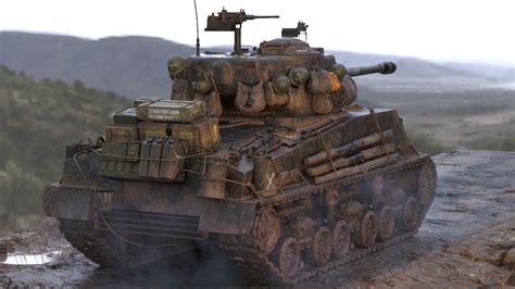 ArtStation - Sherman M4 Tank (FURY), Thiyagarajan Murugesan | Tank fury ...