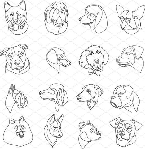 Pin by ITZIAR MEJIAS on TTT | Dog line drawing, Line art tattoos, Dog ...