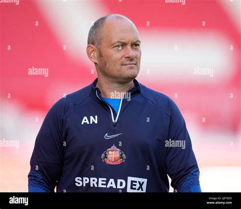 Alex Neil manager of Sunderland inspects the pitch before the game ...