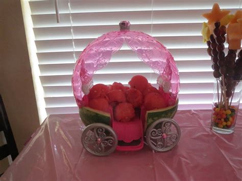 Princess Watermelon Carriage Used the girls Barbie carriage to make | Watermelon birthday ...