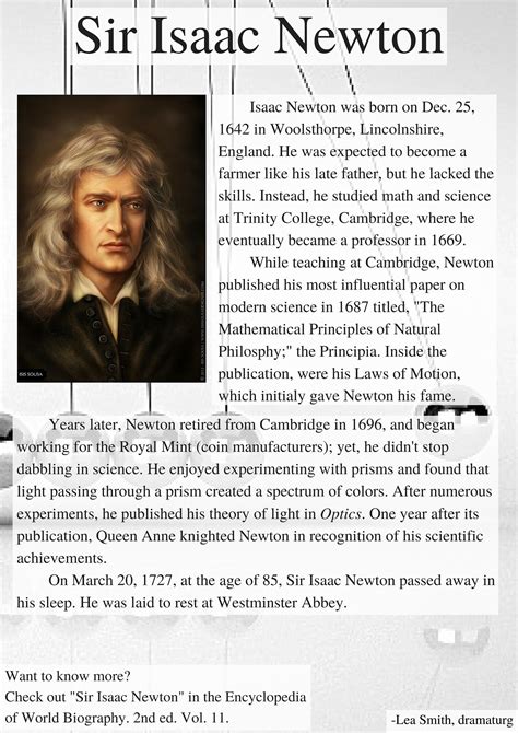 Newton Bio | Physics poster, Skills to learn, Isaac newton