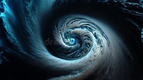 View of a Cyclone Eye from Space. Giant Hurricane Background Stock ...