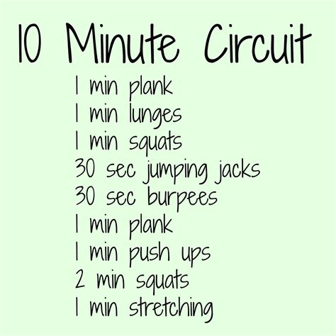 No time you say ?? | Circuit workout, Ten minute workout, 10 min workout