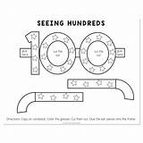 100th Day  Seeing Hundreds Glasses Lucky Little Learners sketch template