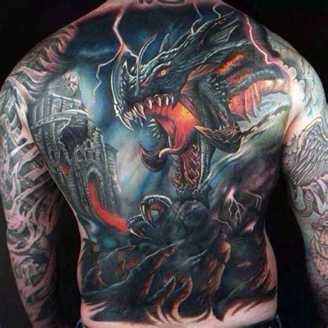 50 3D Dragon Tattoos For Men - Mythical Creature Design Ideas Dragon ...