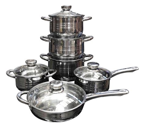 Cookware Set Stainless Steel 12pcs - Dealsdirect.co.nz