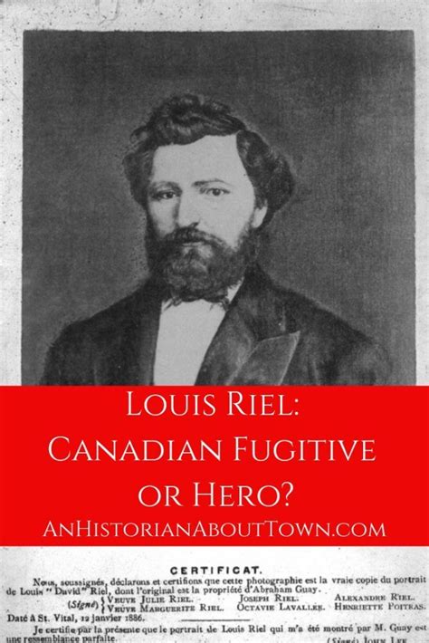 an old photo with the caption for louis riel canadian fugitive or hero?