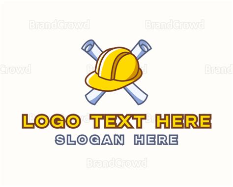 Hard Hat Blueprint Logo | BrandCrowd Logo Maker