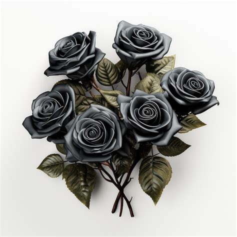 Premium AI Image | illustration black roses arrangement with perfect form