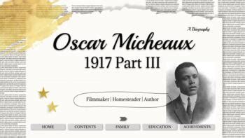 Oscar Micheaux Biography Template by Carr's Corner | TPT