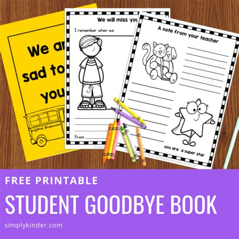 The Goodbye Book: A gift for students moving away - Simply Kinder