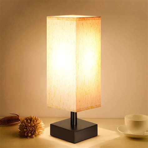 Buy Small Table Lamp for Bedroom - Bedside Lamps for Nightstand, Minimalist Night Stand Light ...