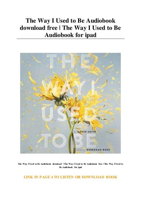 The Way I Used to Be Audiobook download free | The Way I Used to Be A…