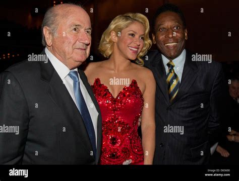 FIFA president Joseph S.Blatter, Shakira and Pele attending the FIFA Ballon d’Or gala held at ...