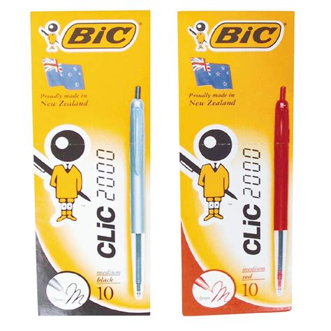 Bic Clic Pens 2000 10 Pack Blue | Warehouse Stationery, NZ