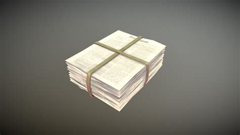 Newspaper Stack (1.9K followers Tribute) - Download Free 3D model by ...