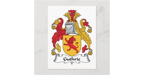 Guthrie Family Crest Postcard | Zazzle.com