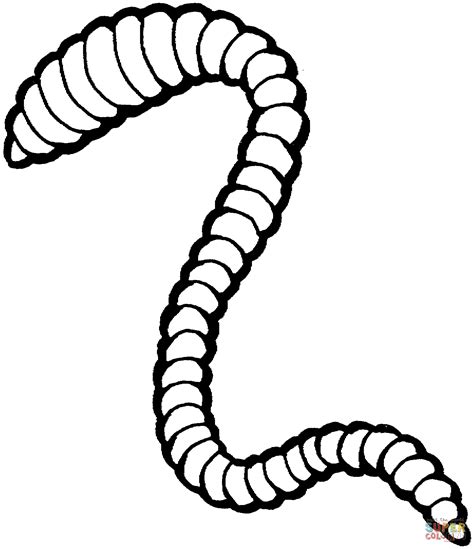 Earthworm Coloring Pages