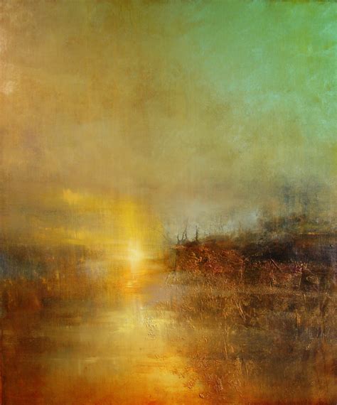 Sunset At Turner’s Cove (38″x32″) | Abstract landscape painting, Art ...