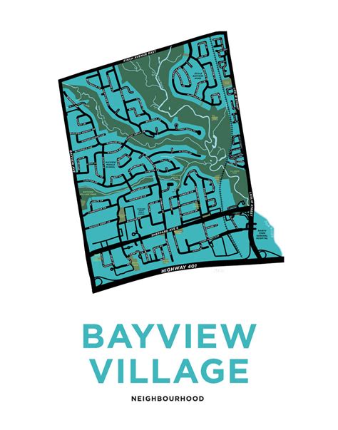 Bayview Village Neighbourhood Map Print – Jelly Brothers