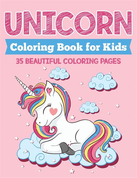 Miracle Activity Books - Unicorn Coloring Book for Kids: 35 Beautiful Coloring Pages (Paperback ...