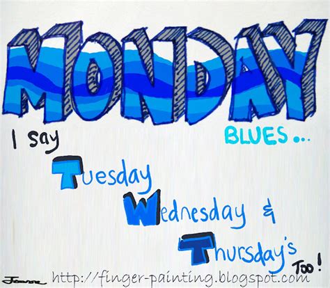 finger-painting :: mostly drawings: Monday blues