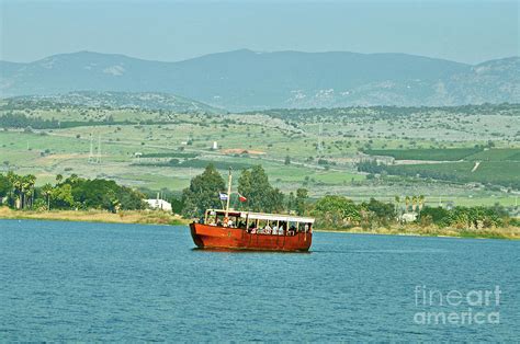 Tour Boat On The Sea Of Galilee Photograph by Lydia Holly - Fine Art ...