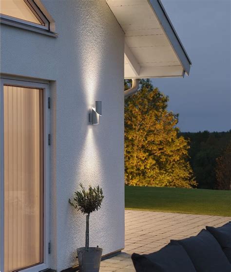 Dual Light LED Exterior Wall Light - Round Design | Exterior house lights, House lighting ...