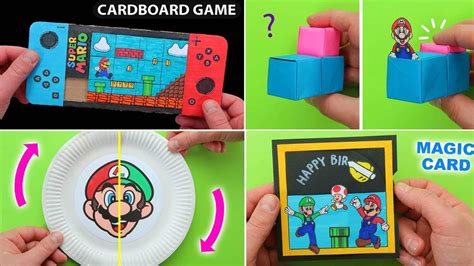 6 Cool Super Mario Paper crafts DIY. Super Mario Game from paper. How ...