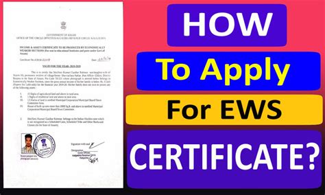 EWS Certificate Application Form | How To Apply For EWS Certificate ...