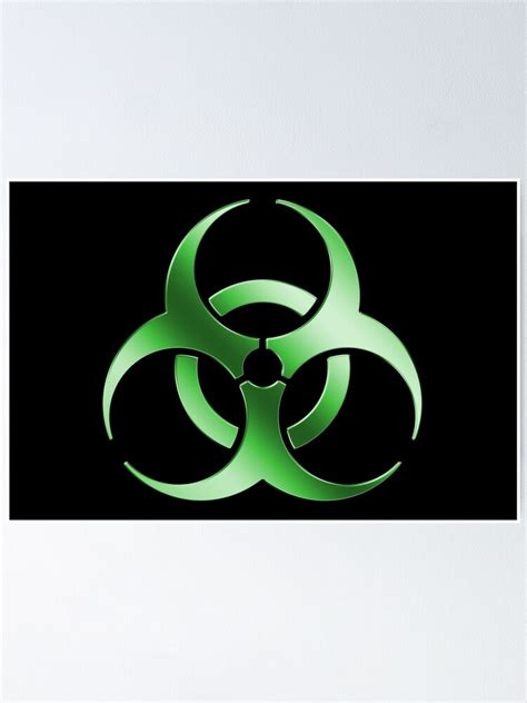 "Biohazard Symbol Sign - Acid Green - Metallic" Poster for Sale by ...