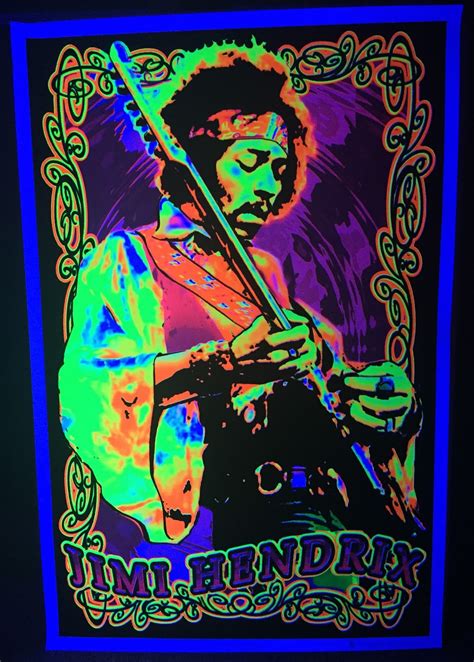 Dasher Deals: Blacklight Poster Jimi Hendrix #1902 24x36