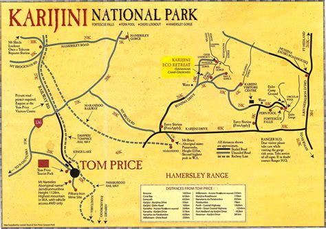 Map Of Karijini National Park