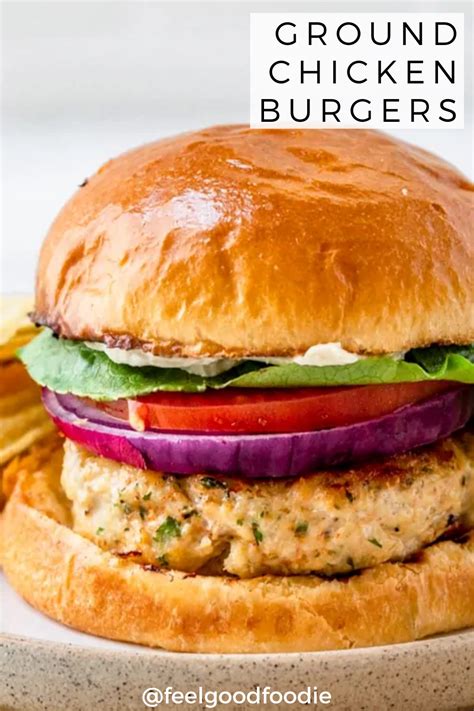 Ground Chicken Burgers Recipe - Whisk