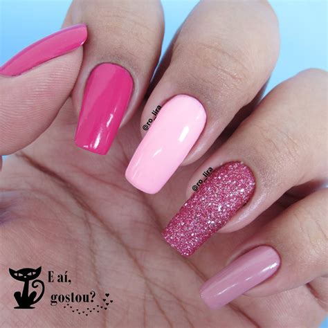 E aí, gostou?: Unhas Multicoloridas em tons de rosa