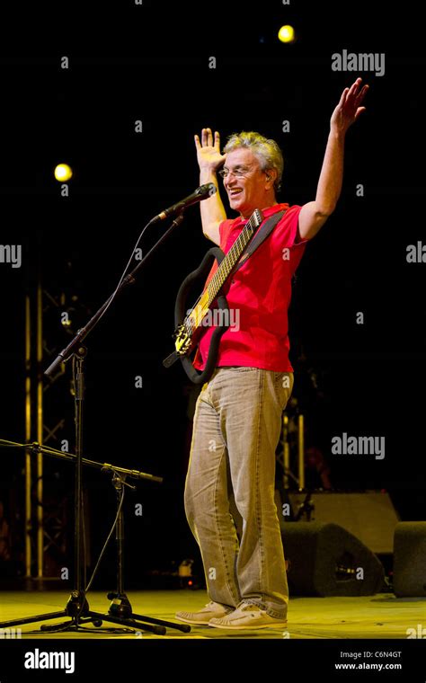 Brazilian singer and guitarist, Caetano Veloso, performing live at ...