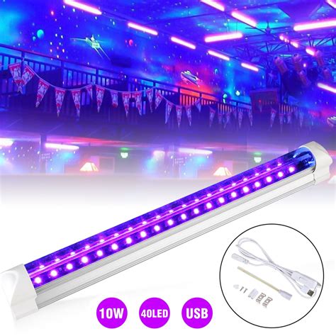 10W UV LED Black Light Bar, TSV Adjustable Brightness Black Light Tube ...