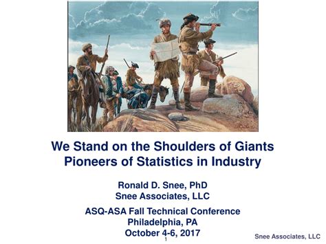 (PDF) We Stand on the Shoulders of Giants: Pioneers of Statistics in Industry