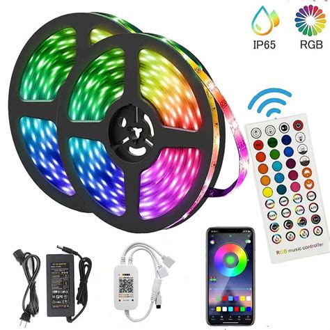 LED Strip Lights 32.8ft Waterproof Color Changing Light Strips with ...